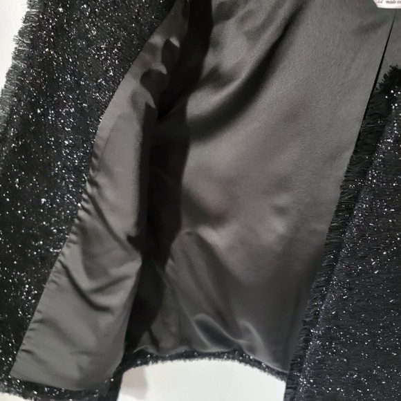 Kate Spade Tinsel Fringe Edge Open Blazer 12 Black NWOT - Picture 3 of 8
